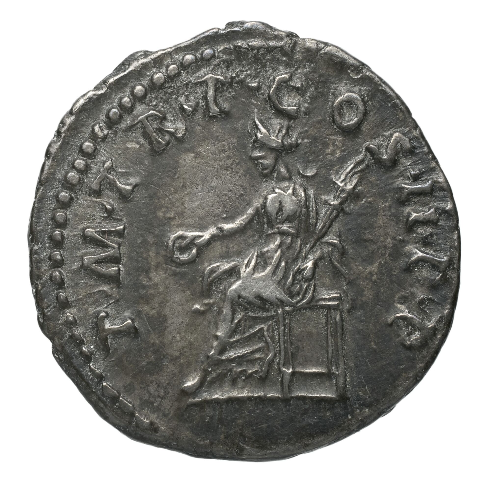 RIC II Trajan 9 Trajan obverse, Head of Trajan, laureate, right