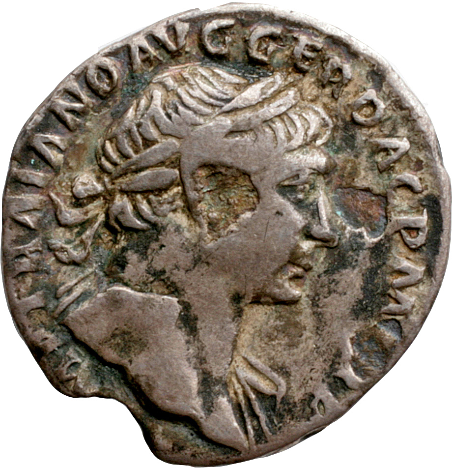 RIC II Trajan 96 Trajan obverse, Bust of Trajan, laureate, right (sometimes draped on left shoulder)