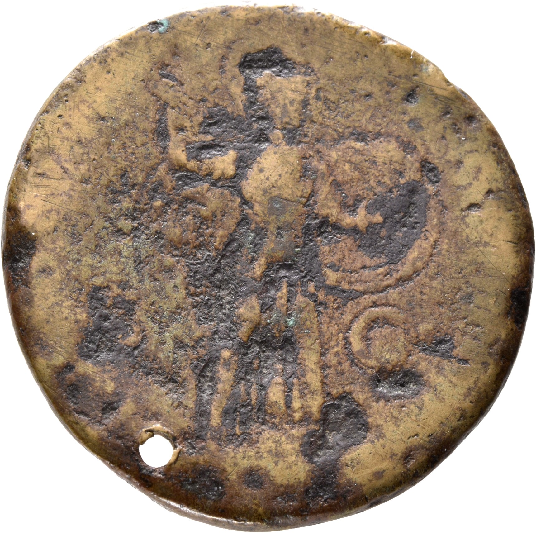 RIC II, Part 1 (second edition) Domitian 103 Domitian reverse — Minerva, helmeted, draped, with aegis down back, advancing...