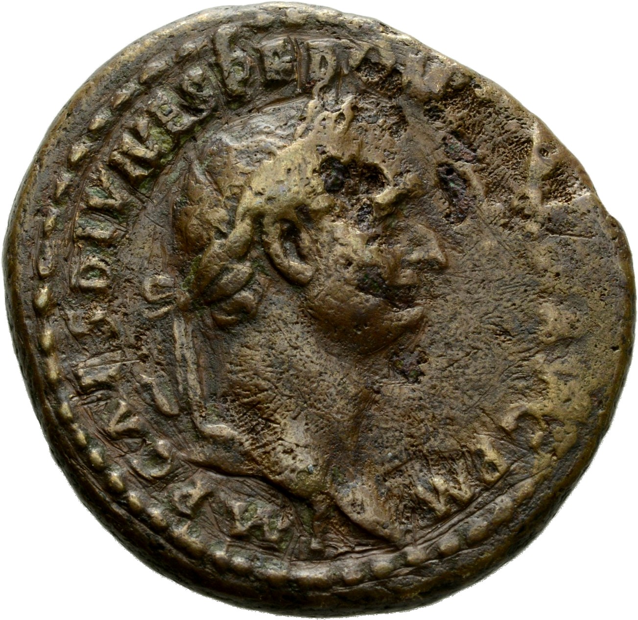 RIC II, Part 1 (second edition) Domitian 110 Domitian obverse, Head of Domitian, laureate, right