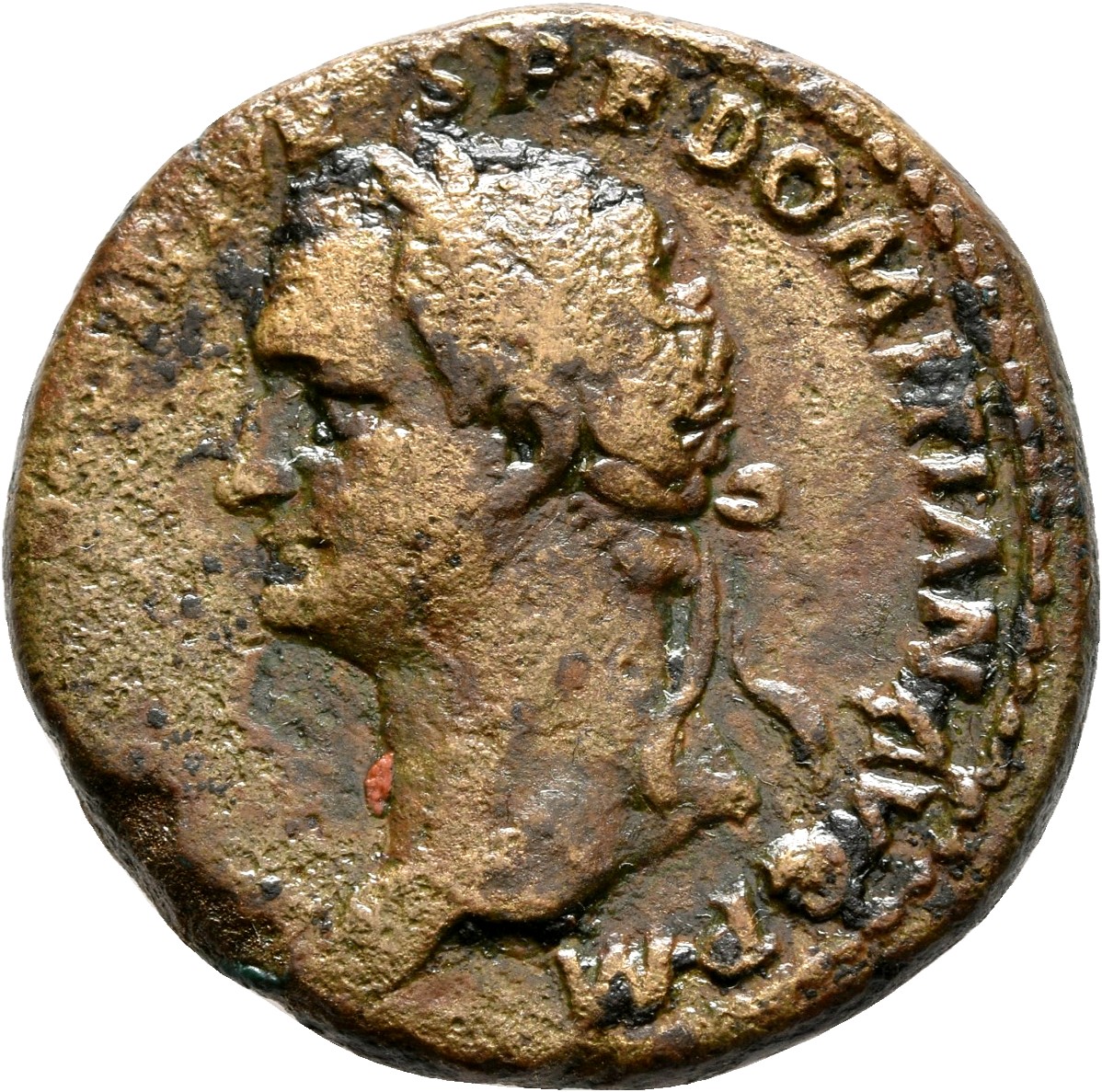 RIC II, Part 1 (second edition) Domitian 114 Domitian obverse, Head of Domitian, laureate, left