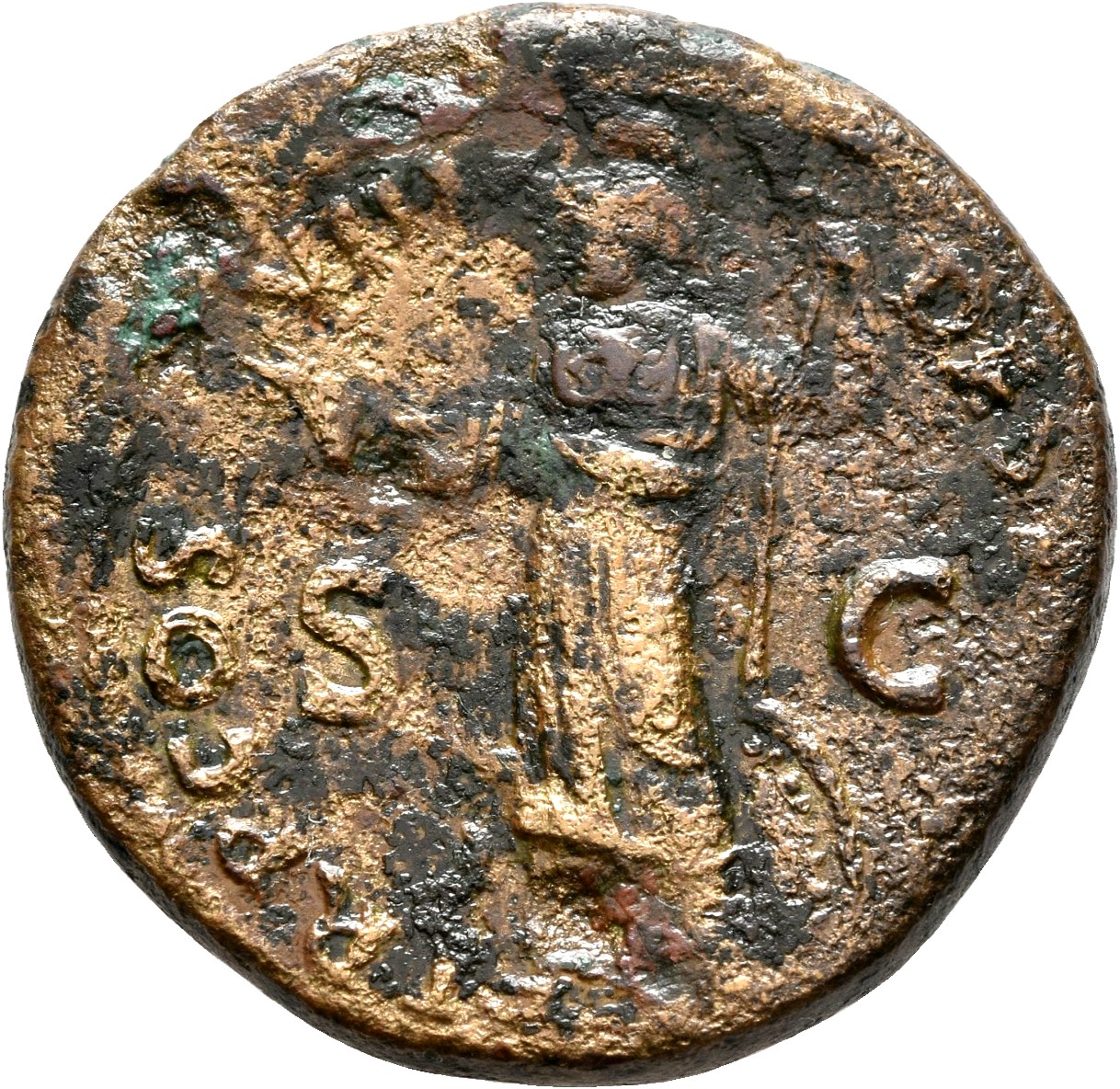 RIC II, Part 1 (second edition) Domitian 114 Domitian reverse, Minerva standing left, holding thunderbolt in right and spe...