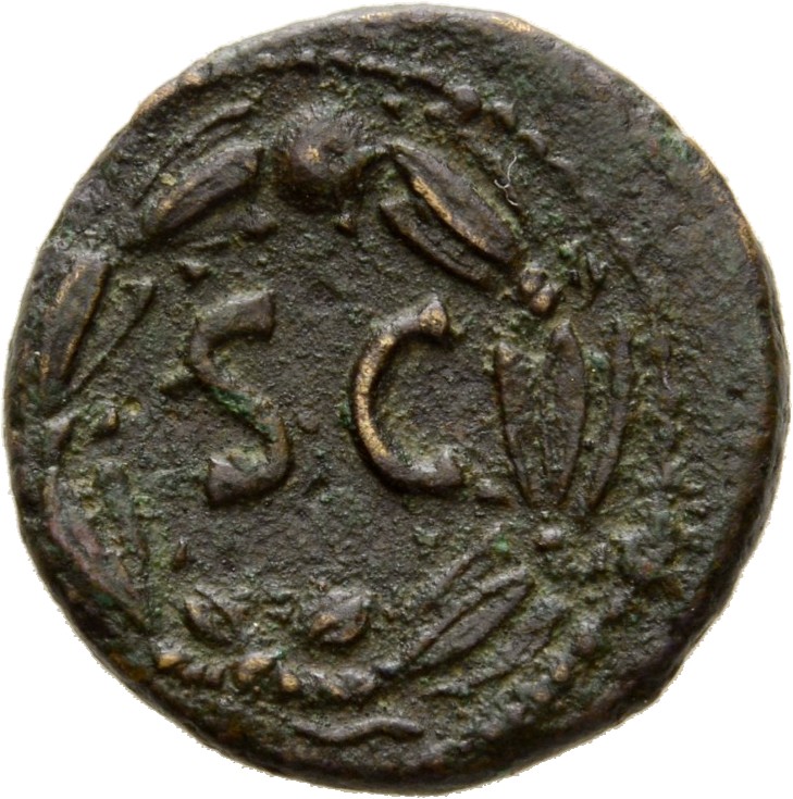 RIC II, Part 1 (second edition) Domitian 123 Domitian reverse, Legend in laurel wreath
