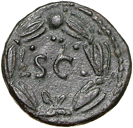 RIC II, Part 1 (second edition) Domitian 125 Domitian reverse — Legend in laurel wreath