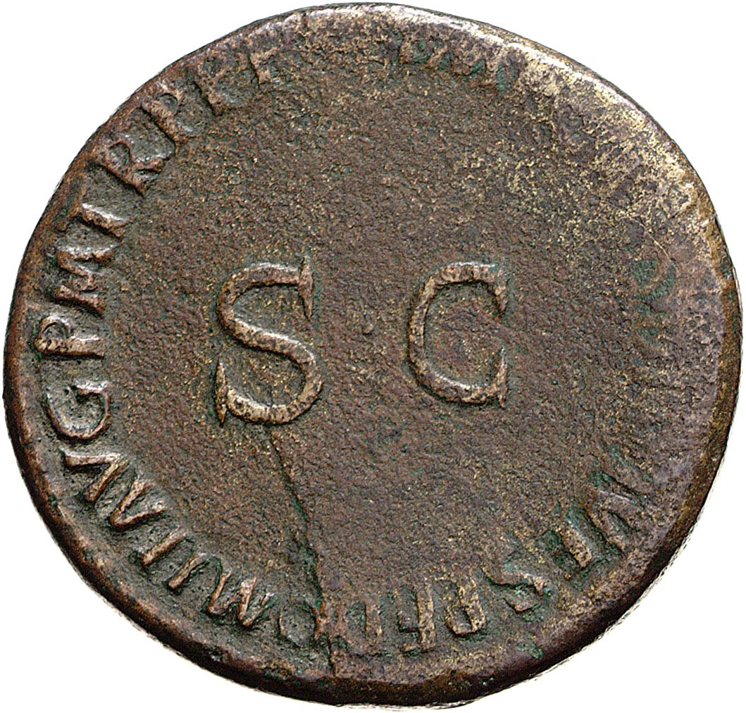 RIC II, Part 1 (second edition) Domitian 127 Domitian reverse, Legend surrounding large S C