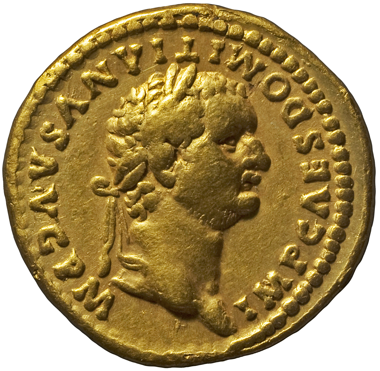 RIC II, Part 1 (second edition) Domitian 138 Domitian obverse, Head of Domitian, laureate, right