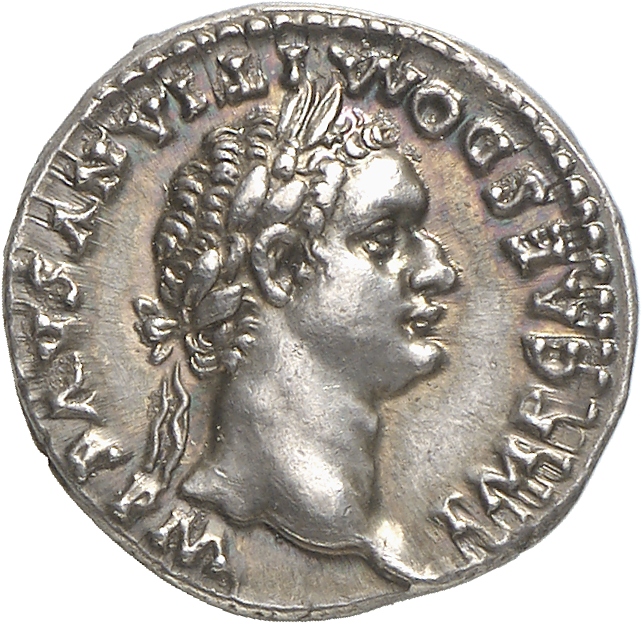 RIC II, Part 1 (second edition) Domitian 141 Domitian obverse, Head of Domitian, laureate, right