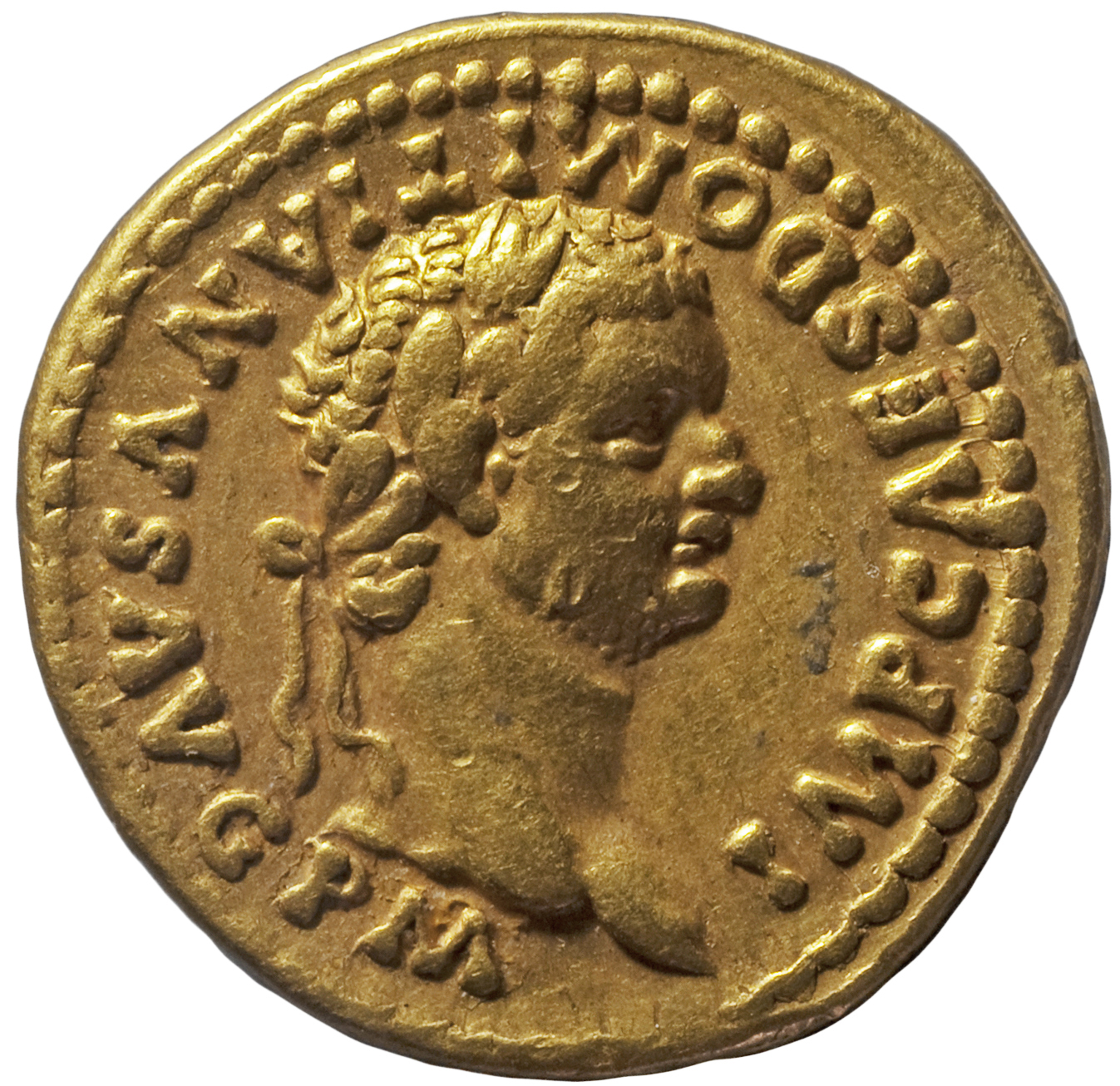 RIC II, Part 1 (second edition) Domitian 143 Domitian obverse — Head of Domitian, laureate, right