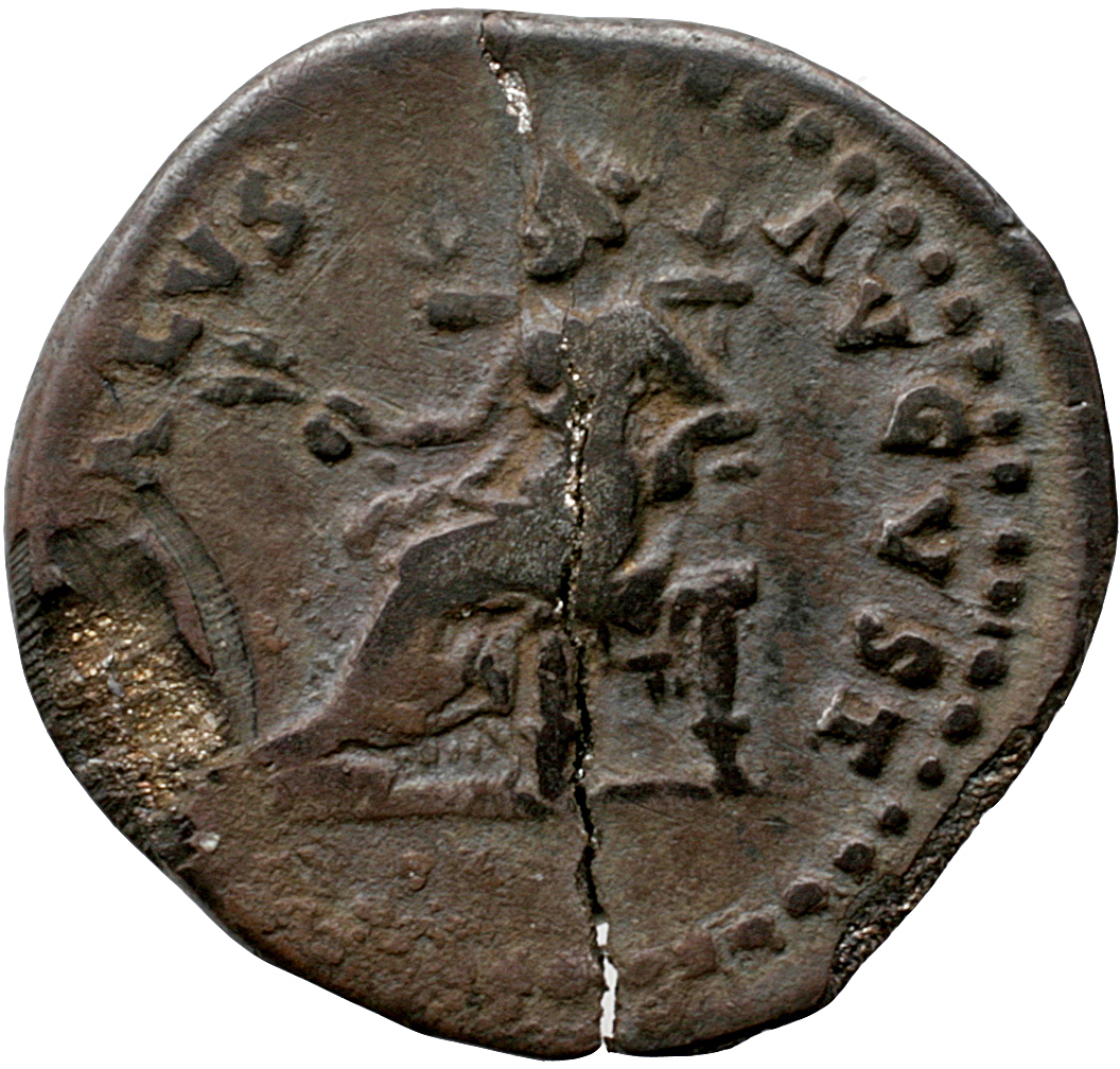 RIC II, Part 1 (second edition) Domitian 145 Domitian reverse, Salus seated left, holding corn-ears and poppy
