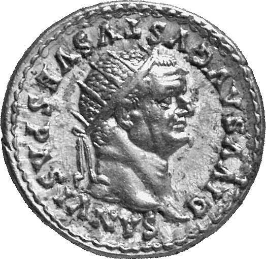 RIC II, Part 1 (second edition) Domitian 146 Domitian obverse, Head of Divus Vespasian, radiate, right
