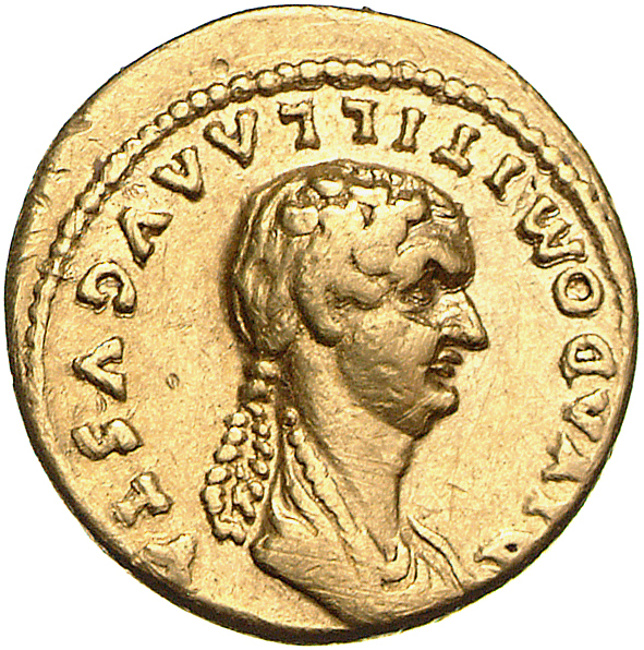 RIC II, Part 1 (second edition) Domitian 146 Domitian reverse — Bust of Diva Domitilla, draped, right; hair in long plait
