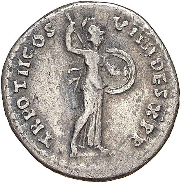 RIC II, Part 1 (second edition) Domitian 162 Domitian reverse, Minerva advancing right, holding spear and shield