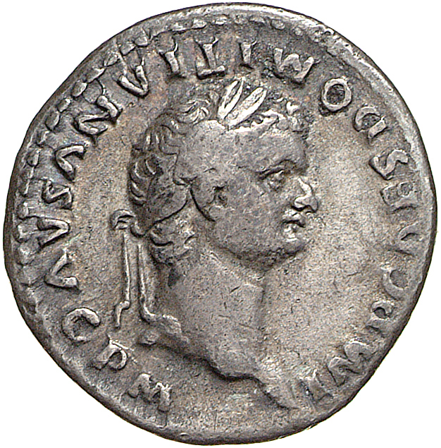 RIC II, Part 1 (second edition) Domitian 162 Domitian obverse, Head of Domitian, laureate, right