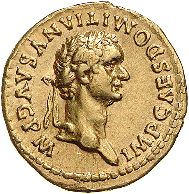 RIC II, Part 1 (second edition) Domitian 163 Domitian obverse, Head of Domitian, laureate, right