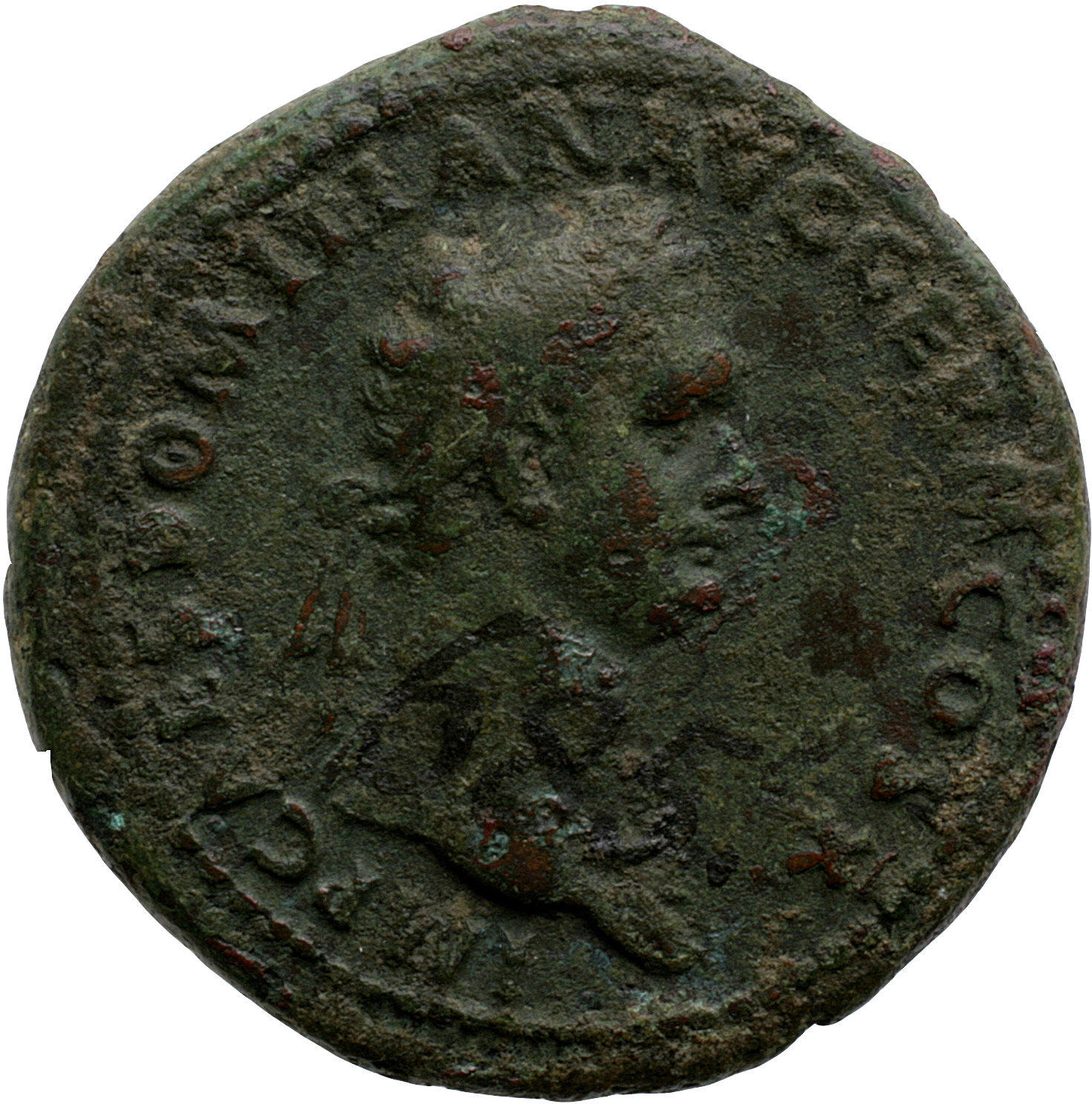 RIC II, Part 1 (second edition) Domitian 226 Domitian obverse, Bust of Domitian, laureate, right with aegis