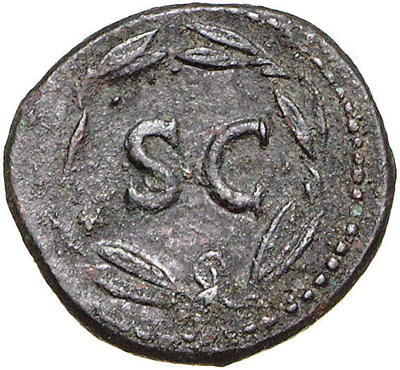 RIC II, Part 1 (second edition) Domitian 236 Domitian reverse, Legend in laurel wreath