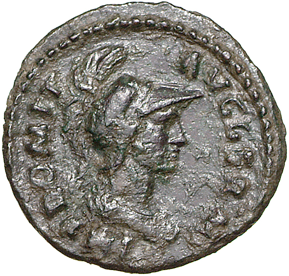 RIC II, Part 1 (second edition) Domitian 237 Domitian obverse, Bust of Minerva, helmeted and draped, right