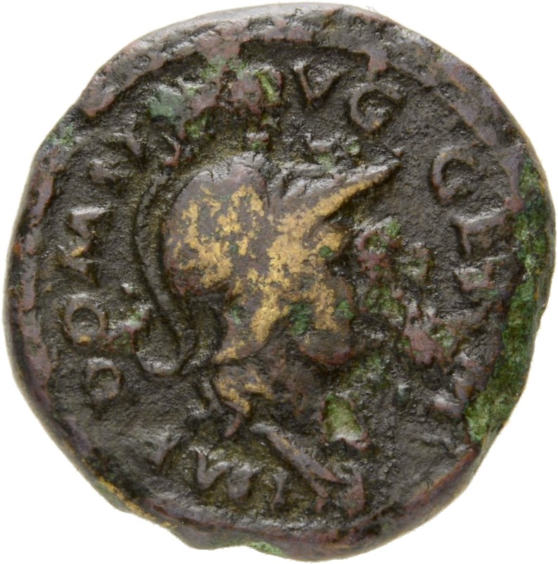 RIC II, Part 1 (second edition) Domitian 240 Domitian obverse, Bust of Minerva, helmeted, right