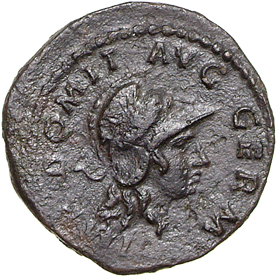 RIC II, Part 1 (second edition) Domitian 240 Domitian obverse, Bust of Minerva, helmeted, right