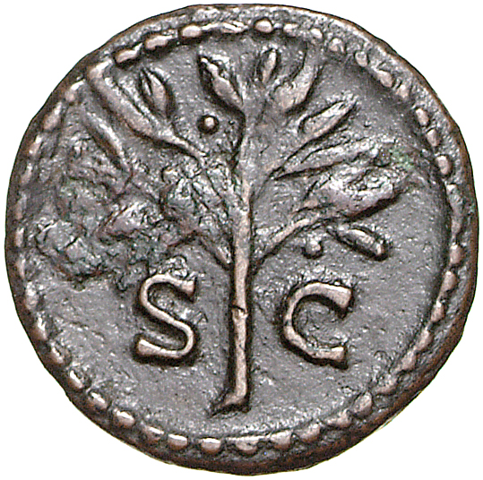 RIC II, Part 1 (second edition) Domitian 241 Domitian reverse, Olive branch upright