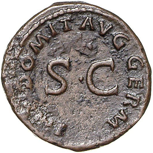 RIC II, Part 1 (second edition) Domitian 250 Domitian reverse, Legend surrounding large S C