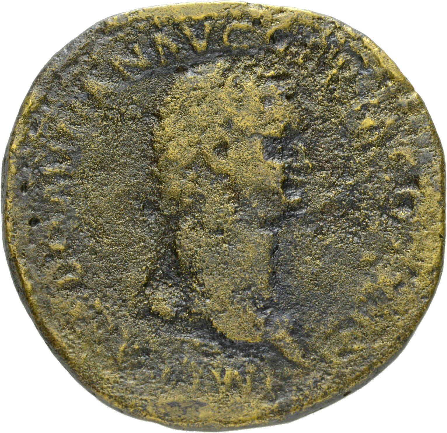 RIC II, Part 1 (second edition) Domitian 274 Domitian obverse, Bust of Domitian, laureate, right with aegis