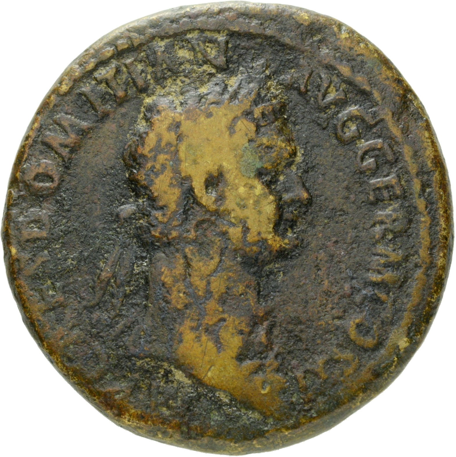 RIC II, Part 1 (second edition) Domitian 277 Domitian obverse, Bust of Domitian, laureate, right with aegis