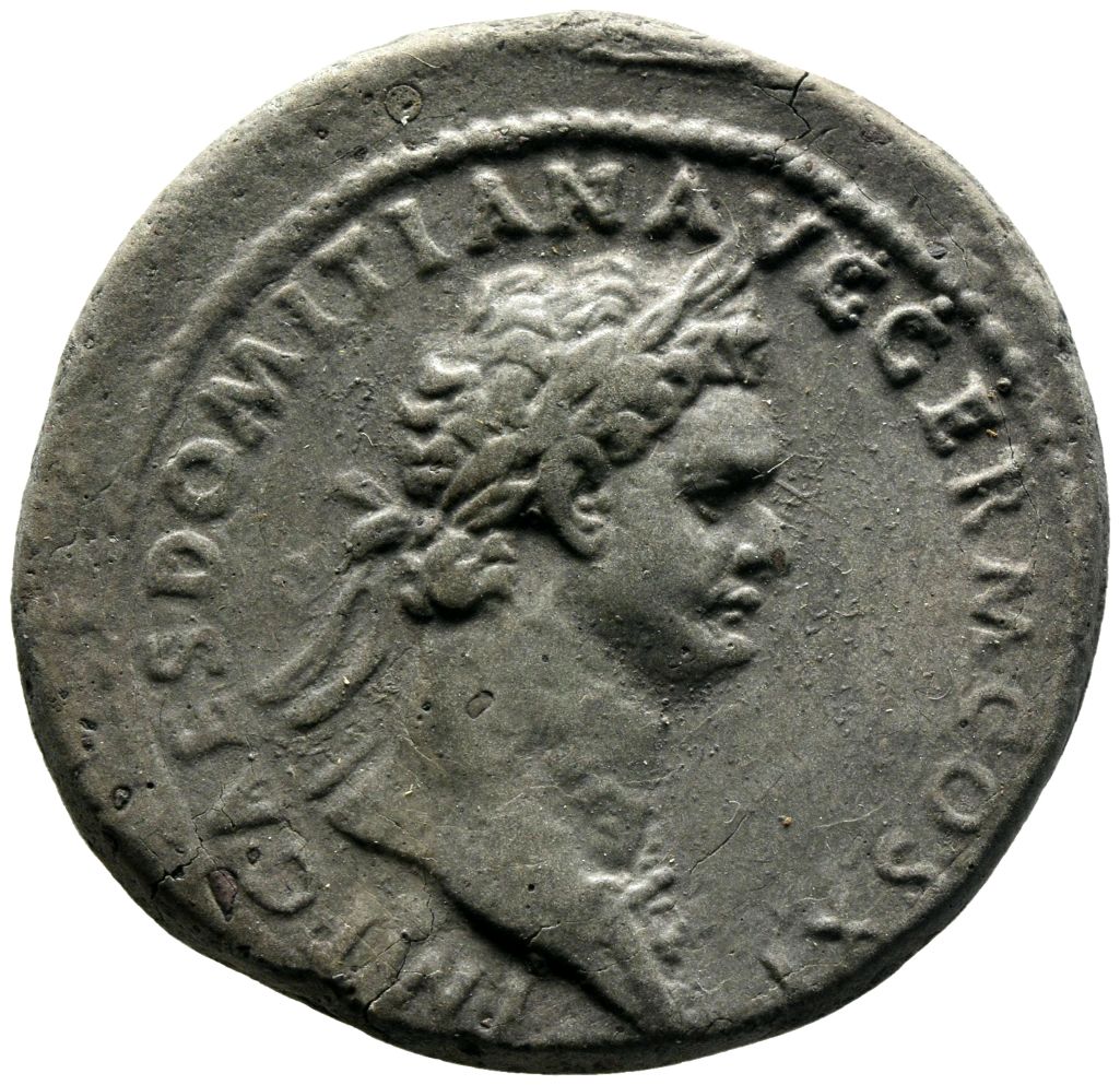 RIC II, Part 1 (second edition) Domitian 278 Domitian obverse, Bust of Domitian, laureate, right with aegis