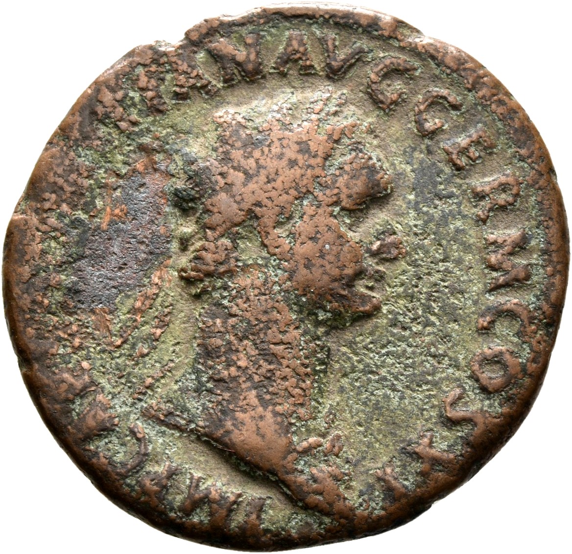 RIC II, Part 1 (second edition) Domitian 305 Domitian obverse, Bust of Domitian, laureate, right with aegis