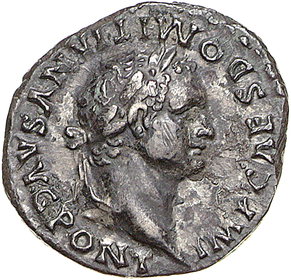 RIC II, Part 1 (second edition) Domitian 31 Domitian obverse, Head of Domitian, laureate, right