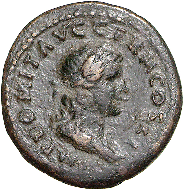 RIC II, Part 1 (second edition) Domitian 313 Domitian obverse, Bust of Apollo, draped, right