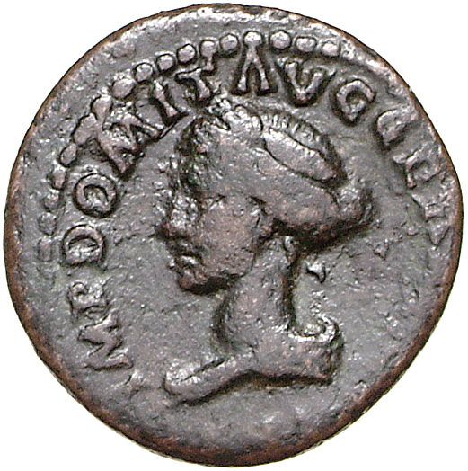 RIC II, Part 1 (second edition) Domitian 316 Domitian obverse, Bust of Ceres, draped, wearing wreath of corn-ears, right