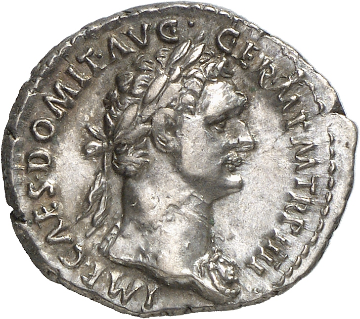 RIC II, Part 1 (second edition) Domitian 334 Domitian obverse, Bust of Domitian, laureate, right with aegis