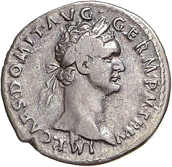 RIC II, Part 1 (second edition) Domitian 342 Domitian obverse, Head of Domitian, laureate, right