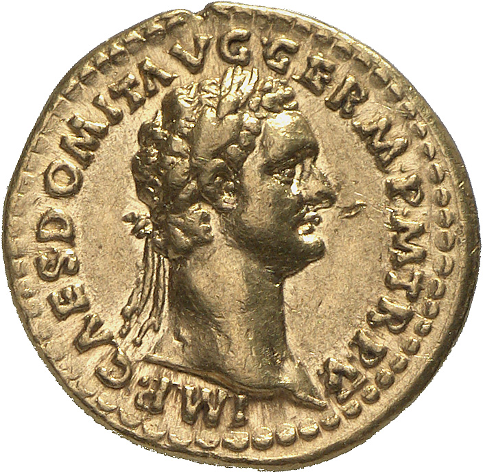 RIC II, Part 1 (second edition) Domitian 346 Domitian obverse, Head of Domitian, laureate, right