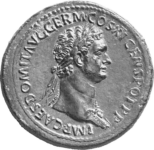 RIC II, Part 1 (second edition) Domitian 355 Domitian obverse, Bust of Domitian, laureate, right with aegis