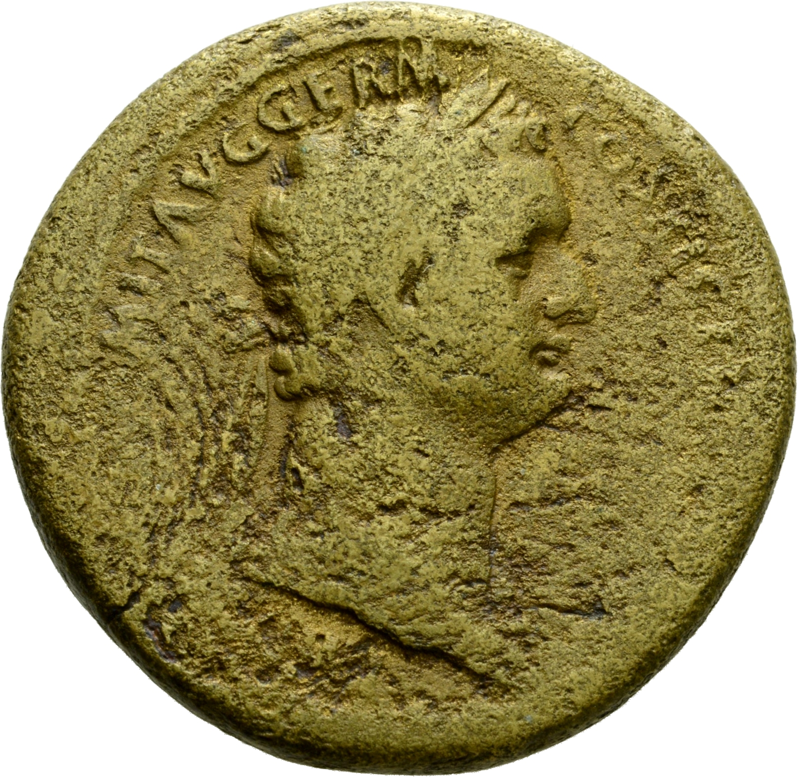 RIC II, Part 1 (second edition) Domitian 359 Domitian obverse, Bust of Domitian, laureate, right with aegis