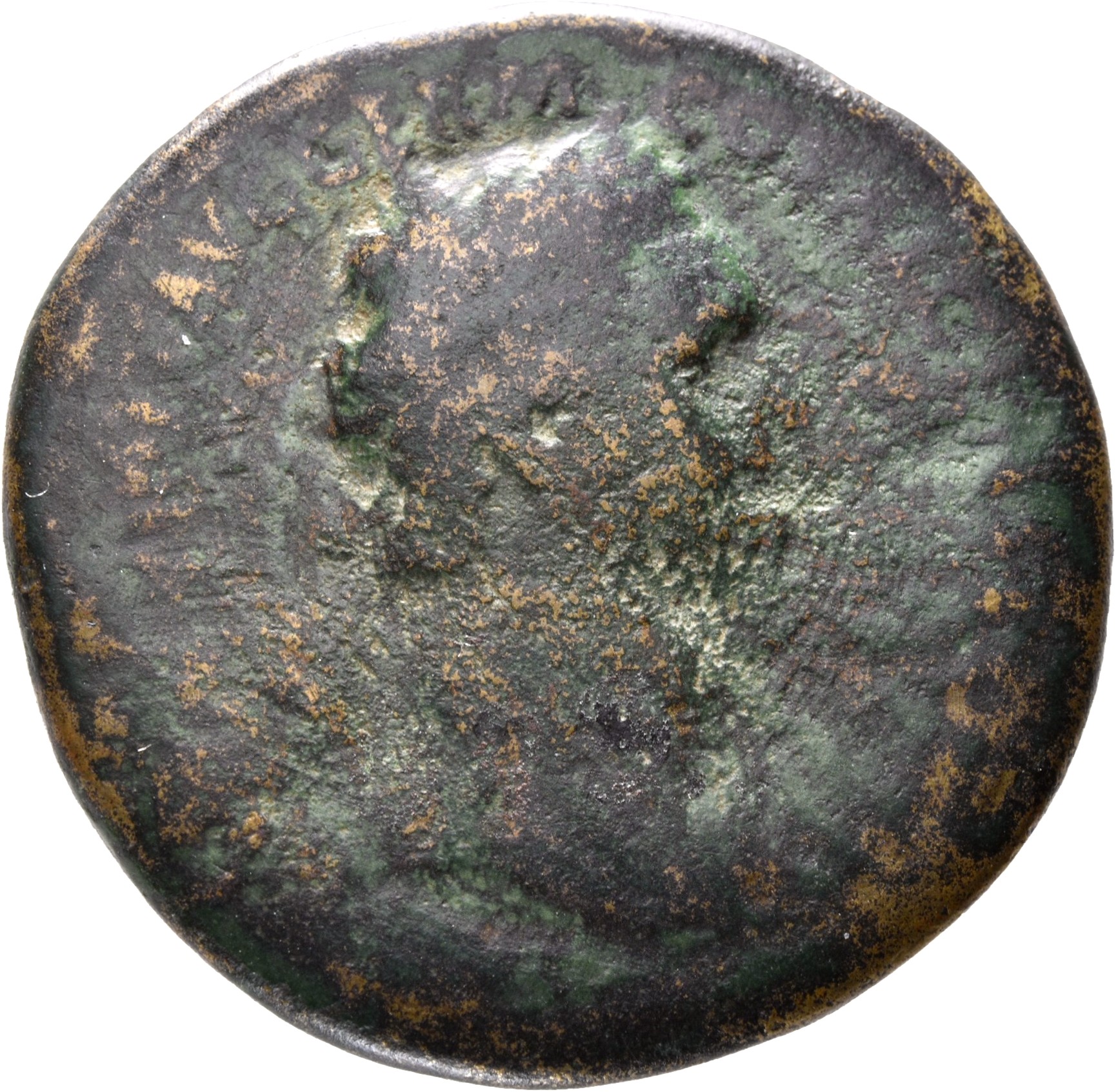 RIC II, Part 1 (second edition) Domitian 404 Domitian obverse, Bust of Domitian, laureate, right with aegis