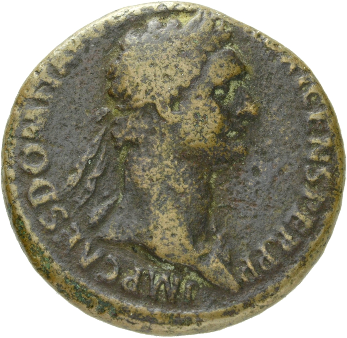 RIC II, Part 1 (second edition) Domitian 418 Domitian obverse, Bust of Domitian, laureate, right with aegis