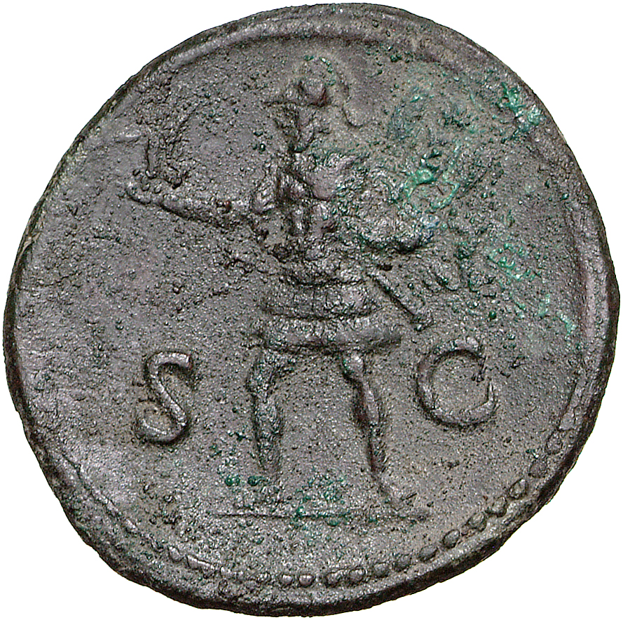 RIC II, Part 1 (second edition) Domitian 420 Domitian reverse, Mars advancing left, holding Victory and trophy