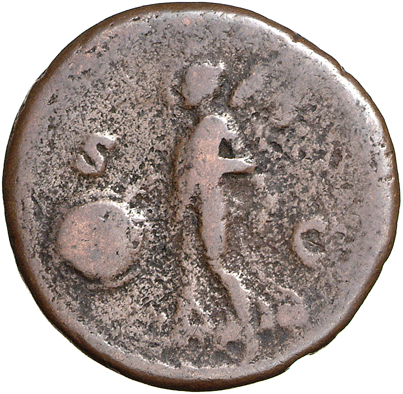 RIC II, Part 1 (second edition) Domitian 421 Domitian reverse, Victory advancing left, holding shield inscribed S P Q R