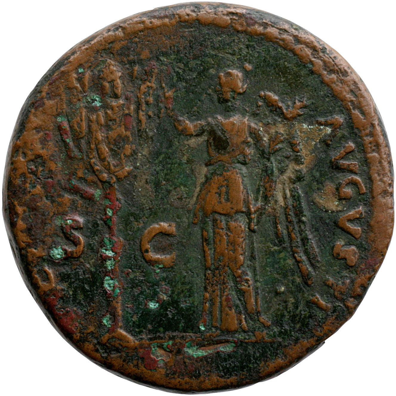 RIC II, Part 1 (second edition) Domitian 422 Domitian reverse, Victory standing left, holding palm in left and with right ...