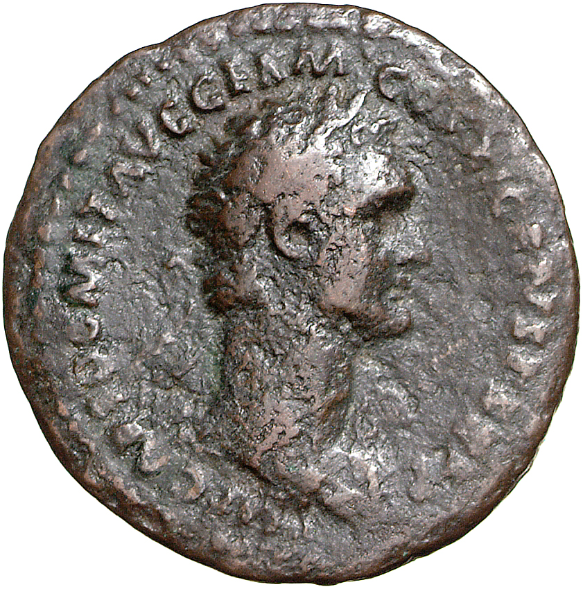 RIC II, Part 1 (second edition) Domitian 423 Domitian obverse, Bust of Domitian, laureate, right with aegis