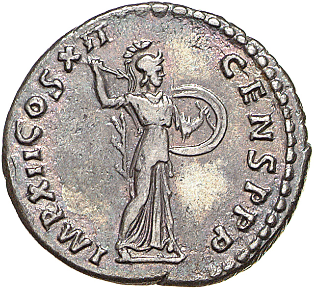 RIC II, Part 1 (second edition) Domitian 435 Domitian reverse, Minerva advancing right, holding spear and shield