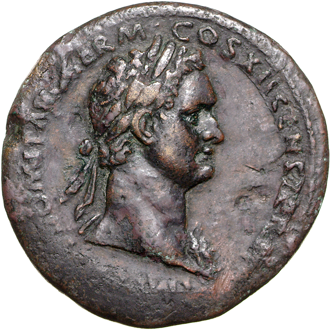RIC II, Part 1 (second edition) Domitian 470 Domitian obverse, Bust of Domitian, laureate, right with aegis