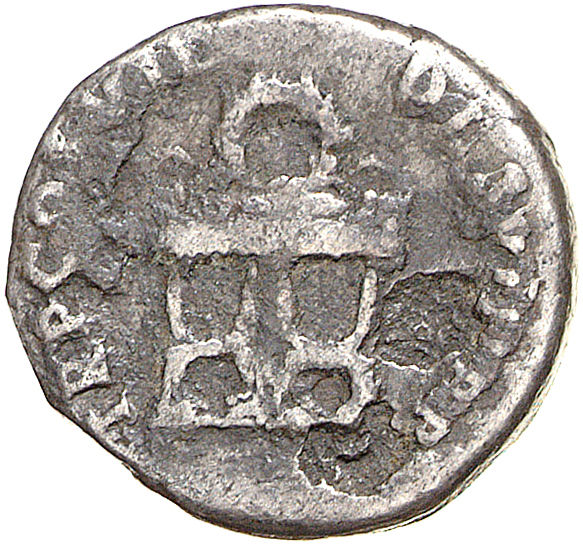 RIC II, Part 1 (second edition) Domitian 48 Domitian reverse, Wreath above curule chair