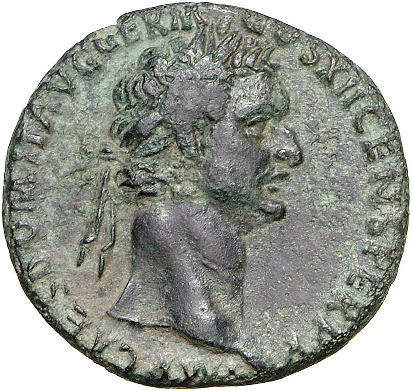 RIC II, Part 1 (second edition) Domitian 499 Domitian obverse, Head of Domitian, laureate, right