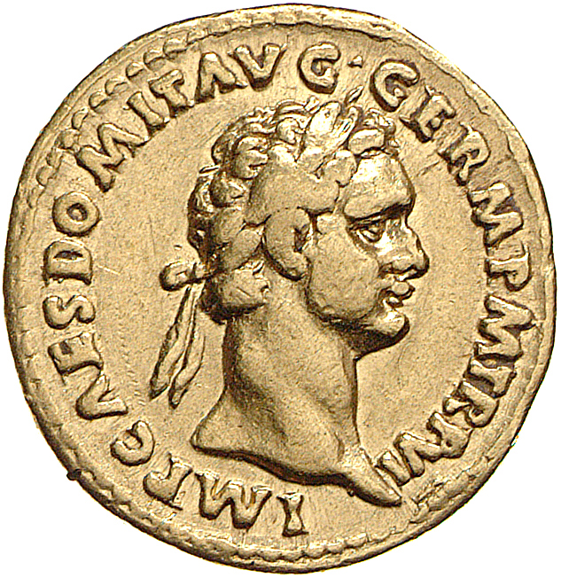 RIC II, Part 1 (second edition) Domitian 503 Domitian obverse, Head of Domitian, laureate, right