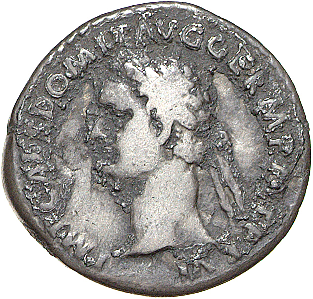 RIC II, Part 1 (second edition) Domitian 505 Domitian obverse, Head of Domitian, laureate, left