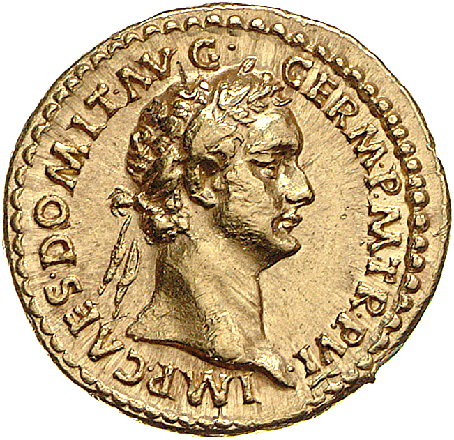 RIC II, Part 1 (second edition) Domitian 506 Domitian obverse, Head of Domitian, laureate, right